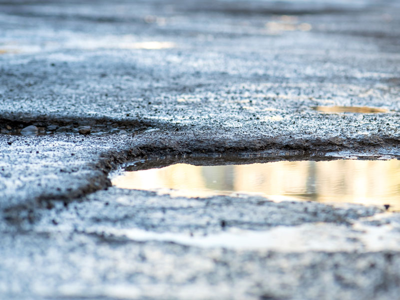 Asphalt repair potholes Southern Ontario